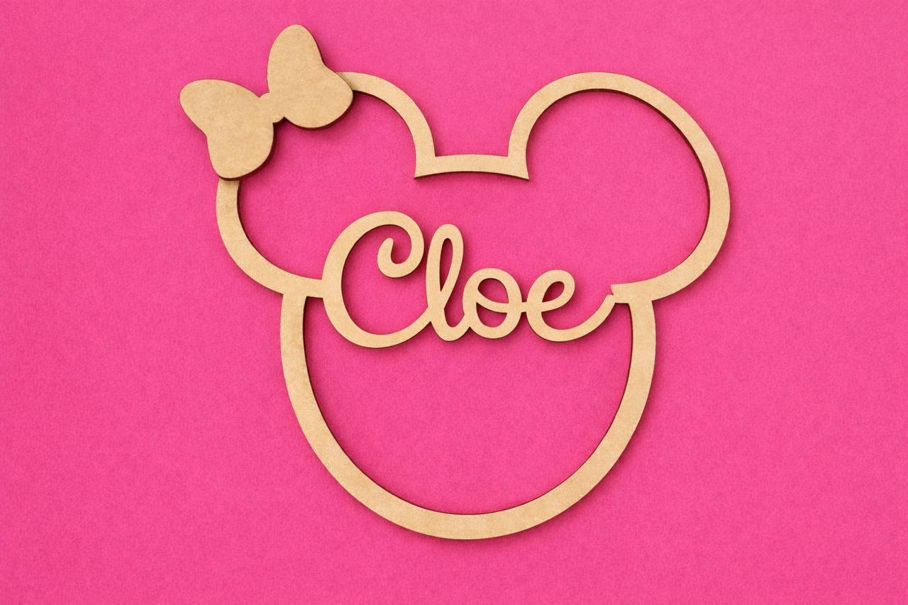 Letrero Minnie personalizado