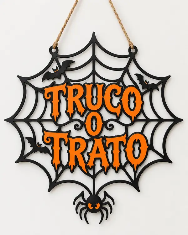 Cartel Halloween Truco o Trato – Telaraña